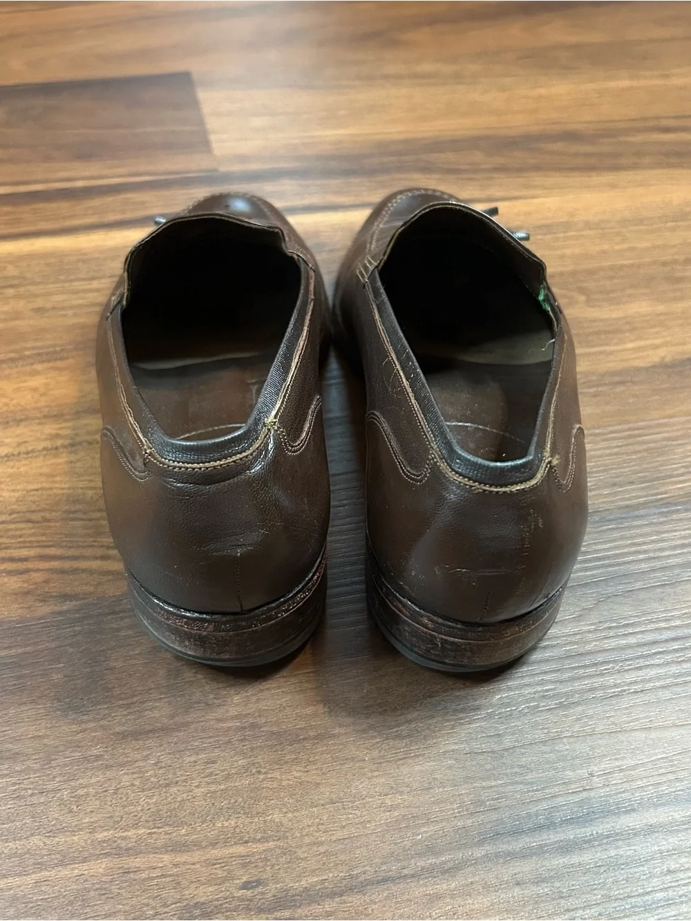 Vintage Florsheim imperial Dark Brown Leather Tassel Loafers
